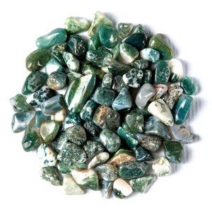 1 lb Tumbled Small Tree Agate Gemstone Crystal 215-255 Stones Dendritic Specimen